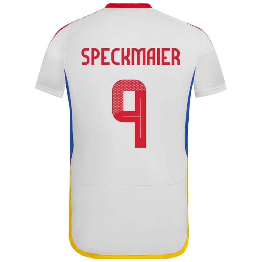 Mænd Venezuela Mariana Speckmaier #9 Hvid Udebane Spillertrøjer 24-26 Trøje T-Shirt