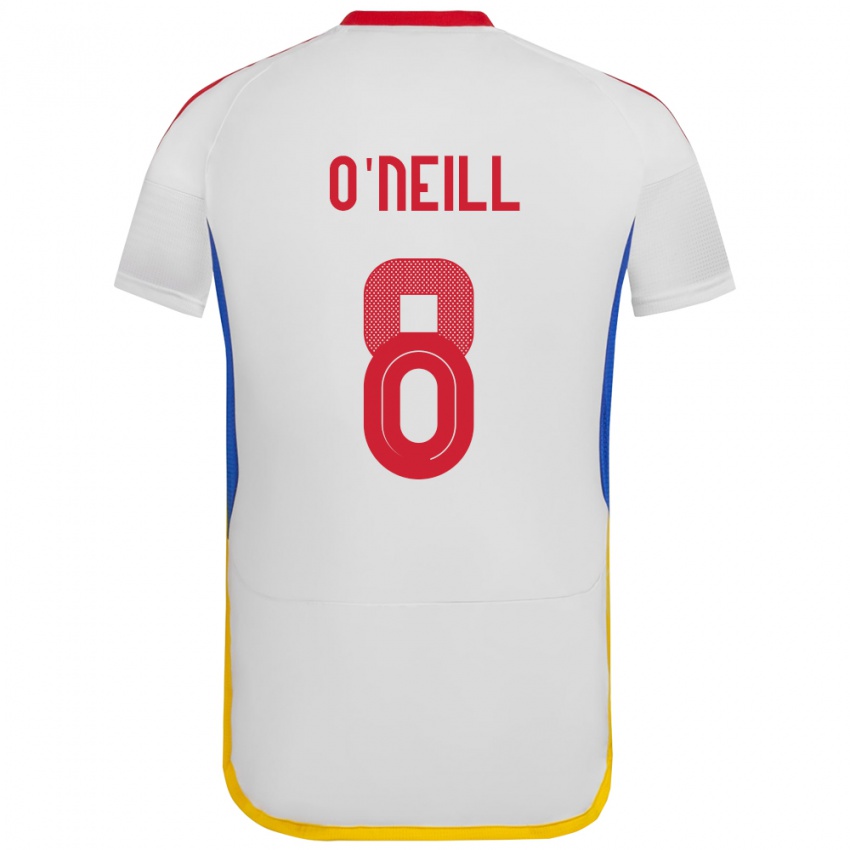 Mænd Venezuela Sonia O'neill #8 Hvid Udebane Spillertrøjer 24-26 Trøje T-Shirt