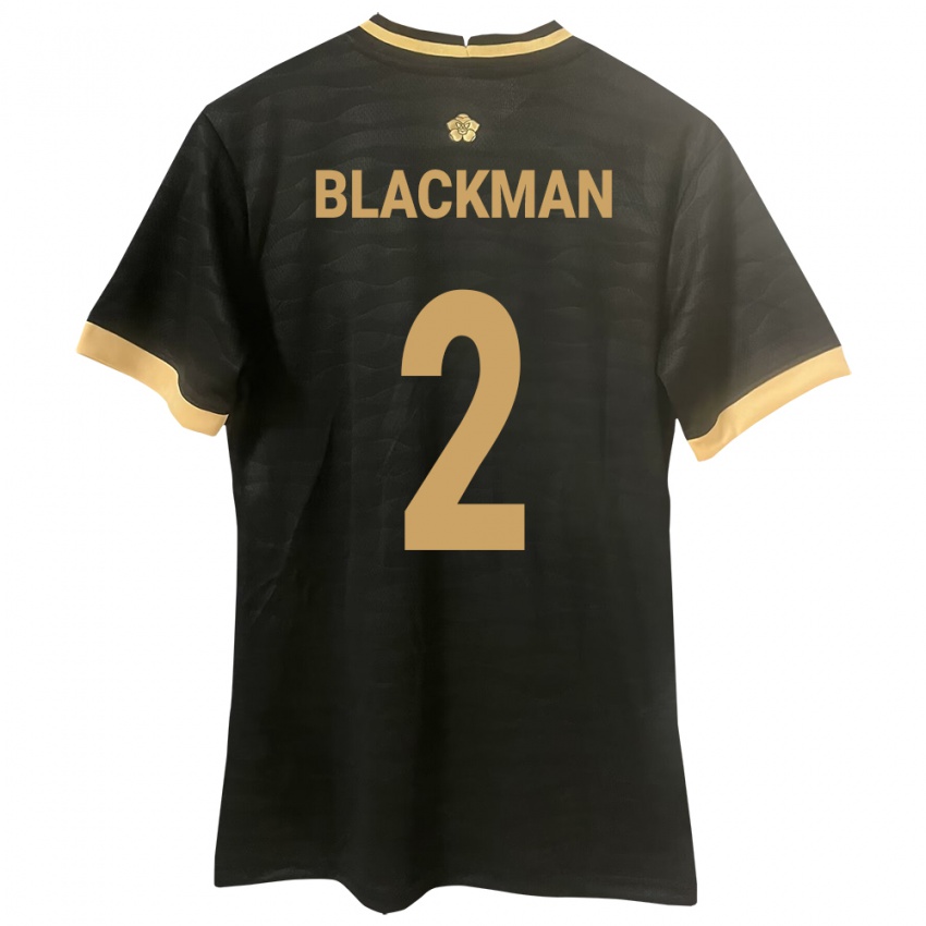 Mænd Panama César Blackman #2 Sort Udebane Spillertrøjer 24-26 Trøje T-Shirt