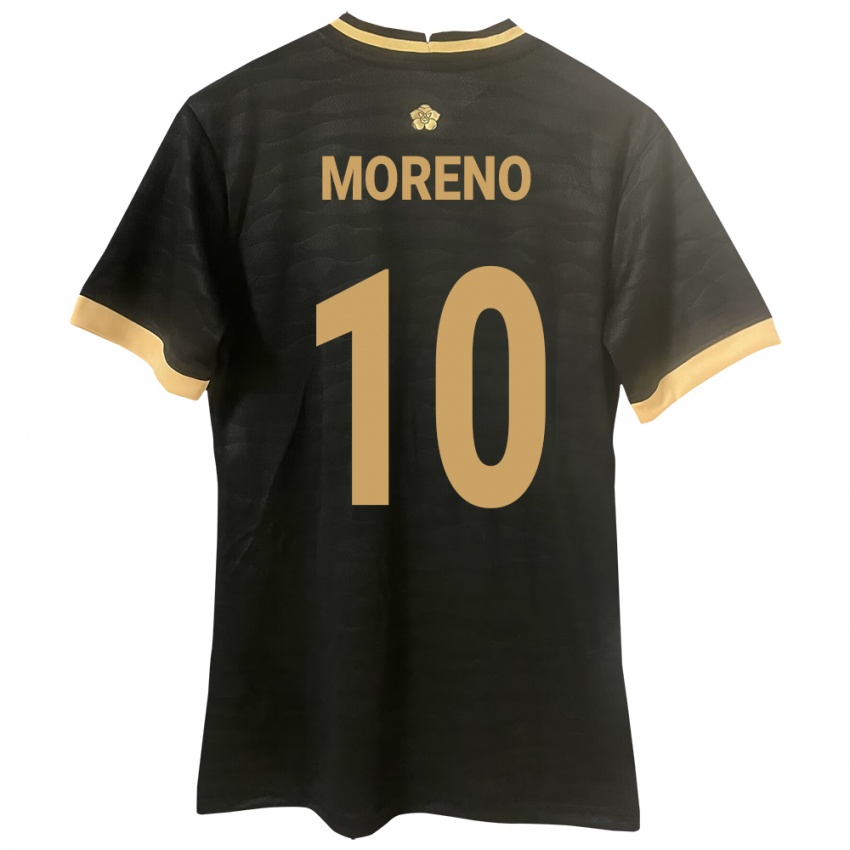 Mænd Panama Éric Moreno #10 Sort Udebane Spillertrøjer 24-26 Trøje T-Shirt