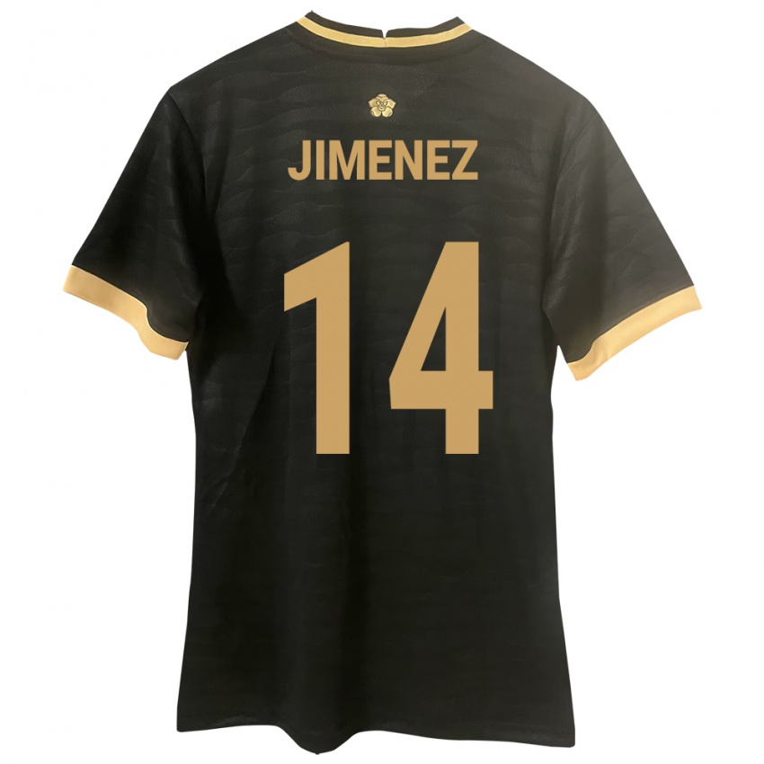 Mænd Panama Juan Jiménez #14 Sort Udebane Spillertrøjer 24-26 Trøje T-Shirt