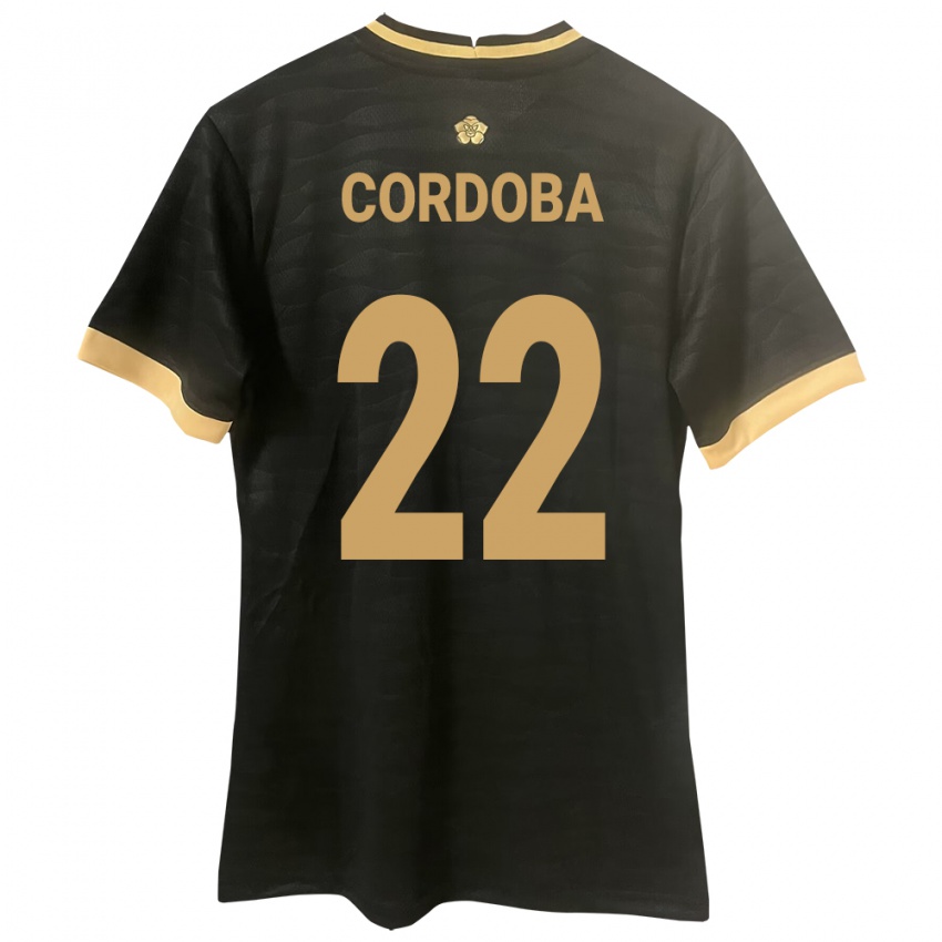 Mænd Panama Farissa Córdoba #22 Sort Udebane Spillertrøjer 24-26 Trøje T-Shirt