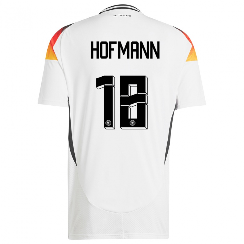 Kvinder Tyskland Jonas Hofmann #18 Hvid Hjemmebane Spillertrøjer 24-26 Trøje T-Shirt