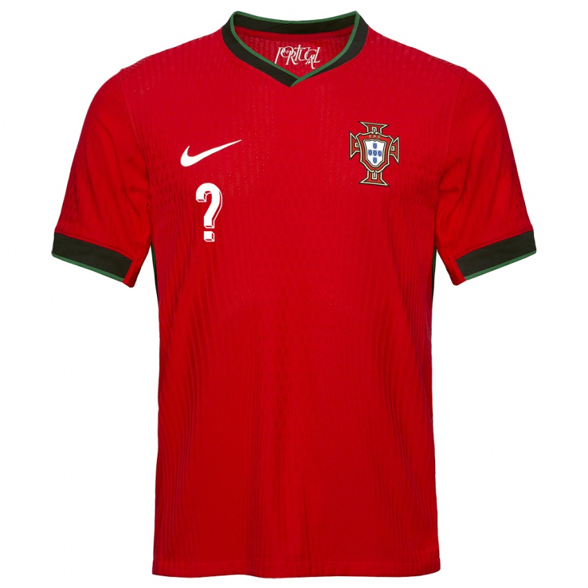 Kvinder Portugal Dit Navn #0 Rød Hjemmebane Spillertrøjer 24-26 Trøje T-Shirt