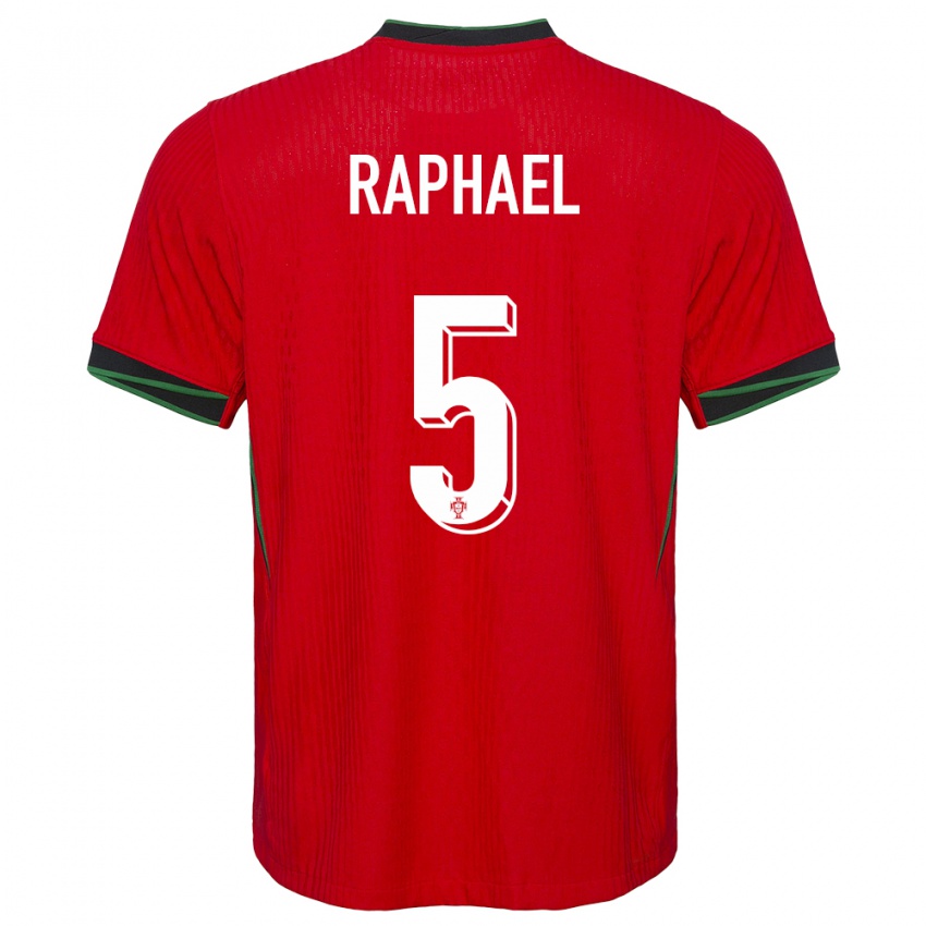 Kvinder Portugal Raphael Guerreiro #5 Rød Hjemmebane Spillertrøjer 24-26 Trøje T-Shirt