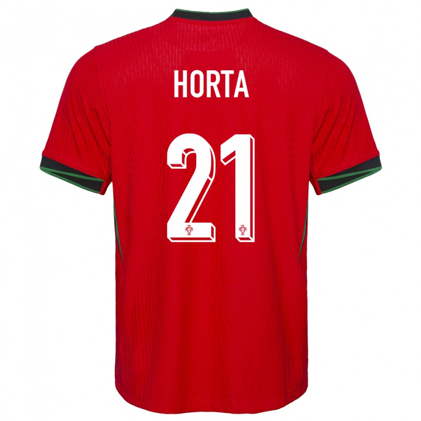 Kvinder Portugal Ricardo Horta #21 Rød Hjemmebane Spillertrøjer 24-26 Trøje T-Shirt