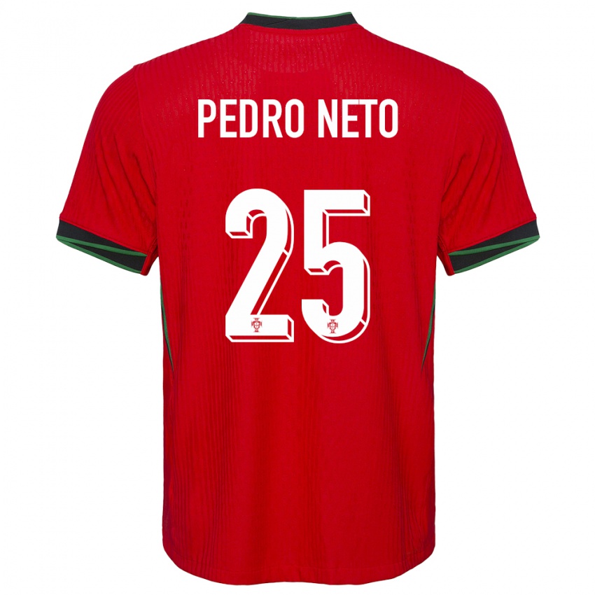 Kvinder Portugal Pedro Neto #25 Rød Hjemmebane Spillertrøjer 24-26 Trøje T-Shirt