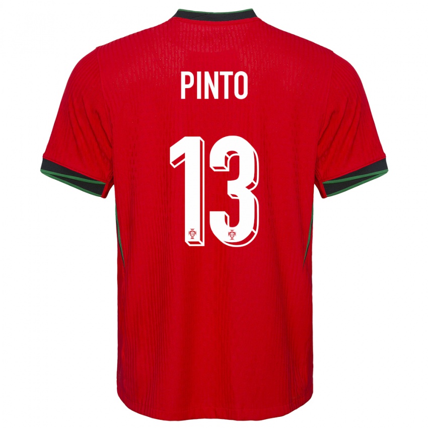 Kvinder Portugal Fatima Pinto #13 Rød Hjemmebane Spillertrøjer 24-26 Trøje T-Shirt