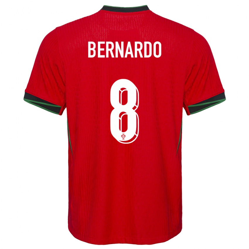 Kvinder Portugal Paulo Bernardo #8 Rød Hjemmebane Spillertrøjer 24-26 Trøje T-Shirt