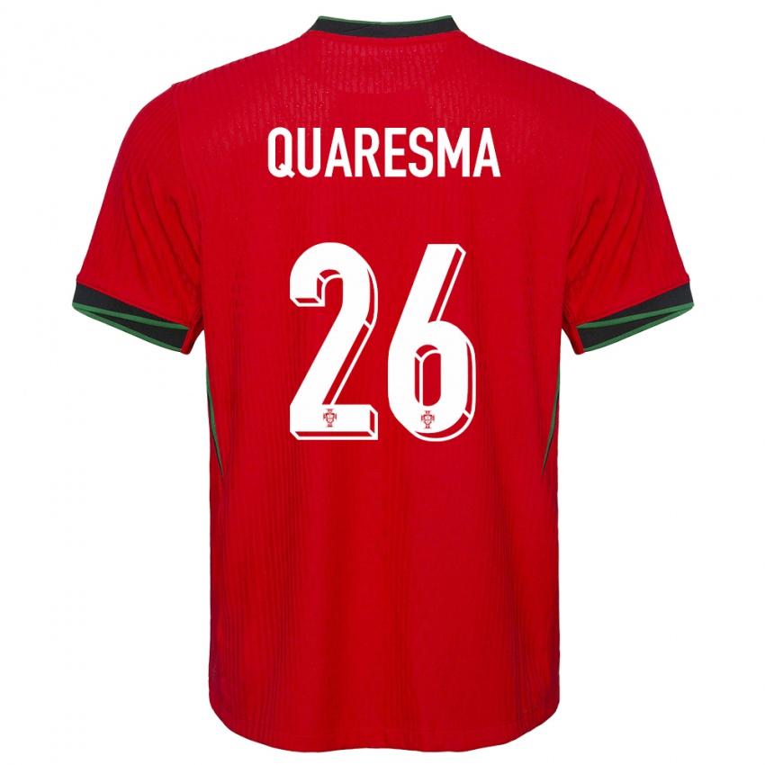 Kvinder Portugal Eduardo Quaresma #26 Rød Hjemmebane Spillertrøjer 24-26 Trøje T-Shirt