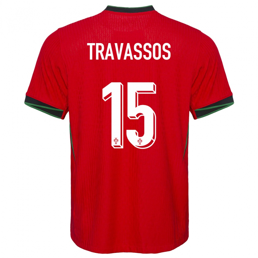 Kvinder Portugal Diogo Travassos #15 Rød Hjemmebane Spillertrøjer 24-26 Trøje T-Shirt