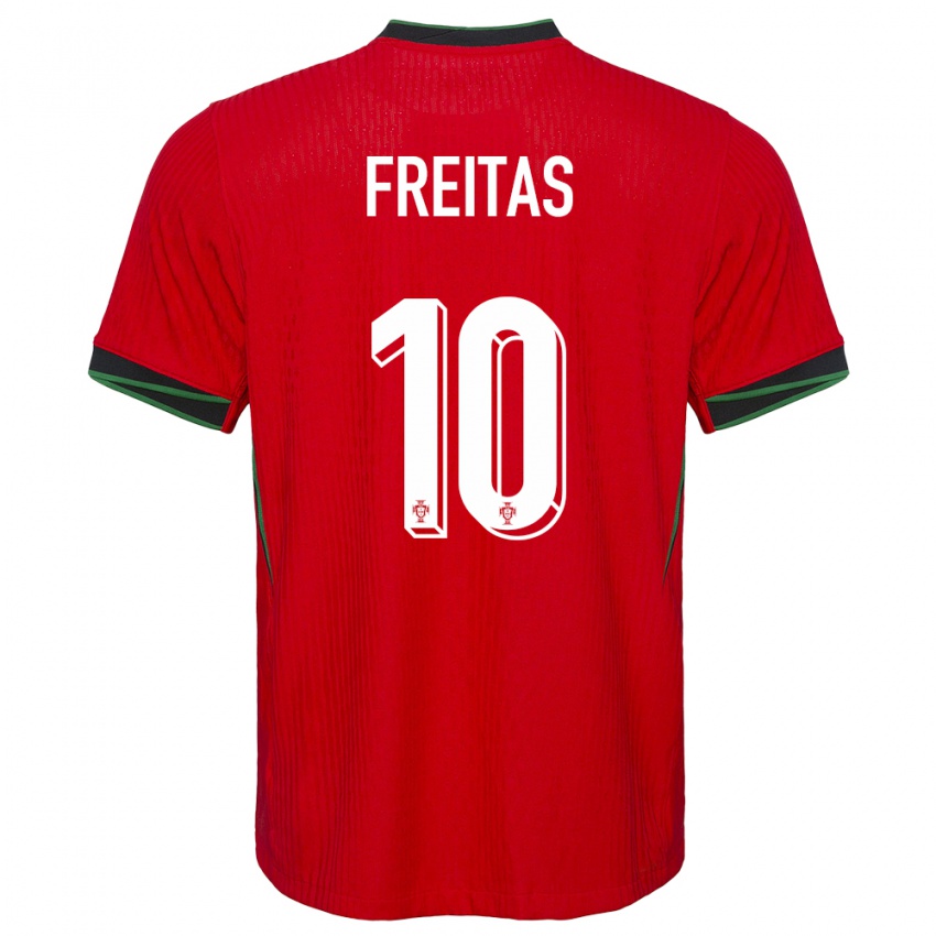 Kvinder Portugal Tiago Freitas #10 Rød Hjemmebane Spillertrøjer 24-26 Trøje T-Shirt