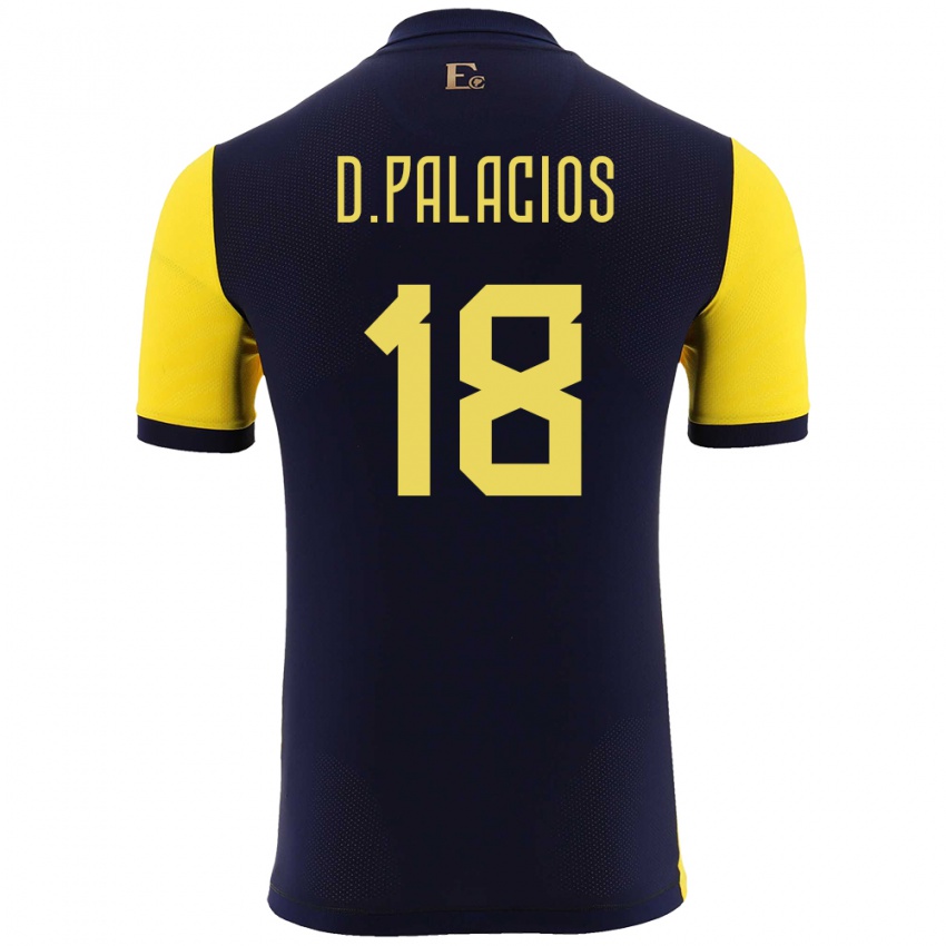 Kvinder Ecuador Diego Palacios #18 Gul Hjemmebane Spillertrøjer 24-26 Trøje T-Shirt