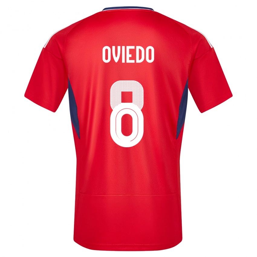 Kvinder Costa Rica Bryan Oviedo #8 Rød Hjemmebane Spillertrøjer 24-26 Trøje T-Shirt