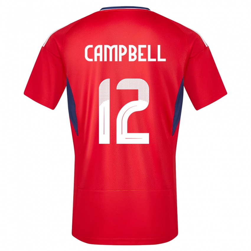 Kvinder Costa Rica Joel Campbell #12 Rød Hjemmebane Spillertrøjer 24-26 Trøje T-Shirt