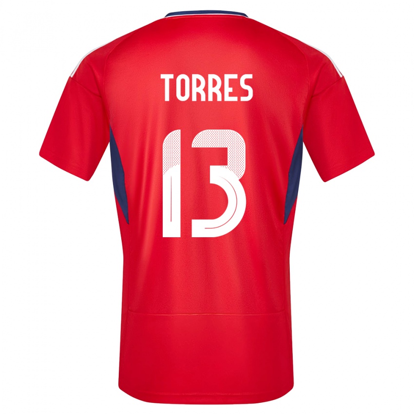 Kvinder Costa Rica Gerson Torres #13 Rød Hjemmebane Spillertrøjer 24-26 Trøje T-Shirt