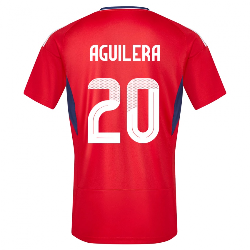 Kvinder Costa Rica Brandon Aguilera #20 Rød Hjemmebane Spillertrøjer 24-26 Trøje T-Shirt