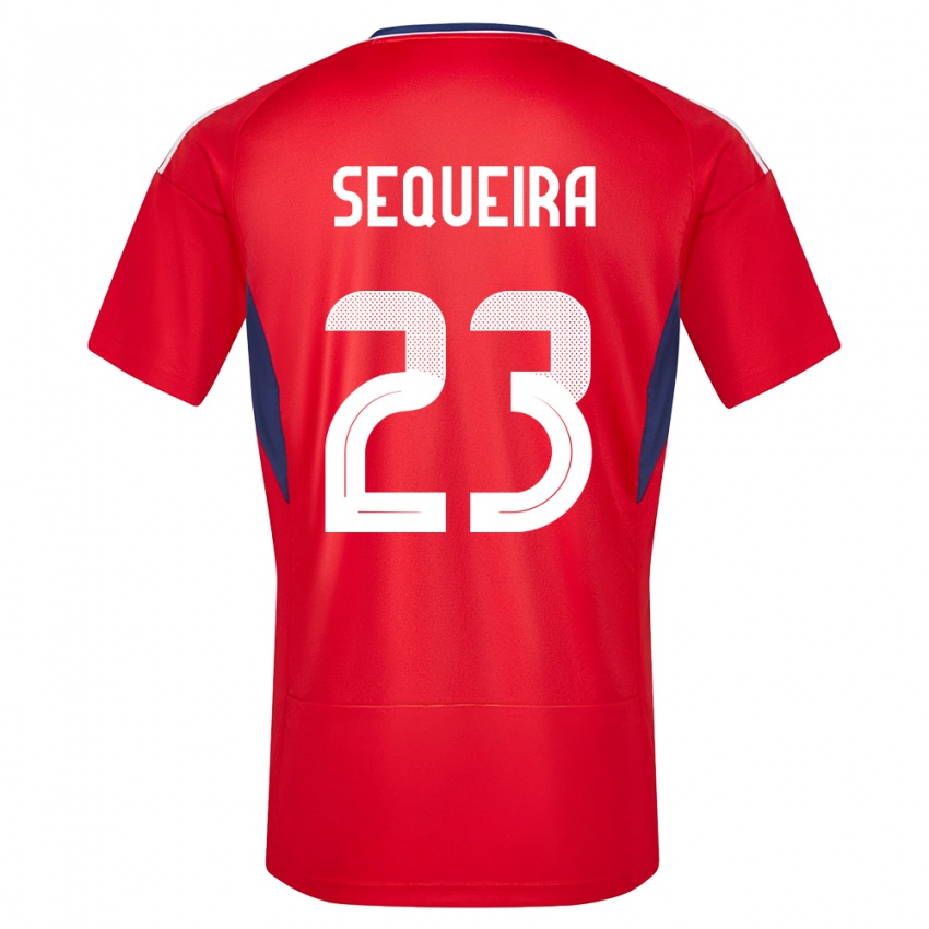 Kvinder Costa Rica Patrick Sequeira #23 Rød Hjemmebane Spillertrøjer 24-26 Trøje T-Shirt