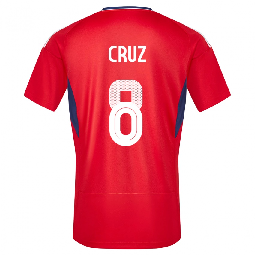 Kvinder Costa Rica Daniela Cruz #8 Rød Hjemmebane Spillertrøjer 24-26 Trøje T-Shirt