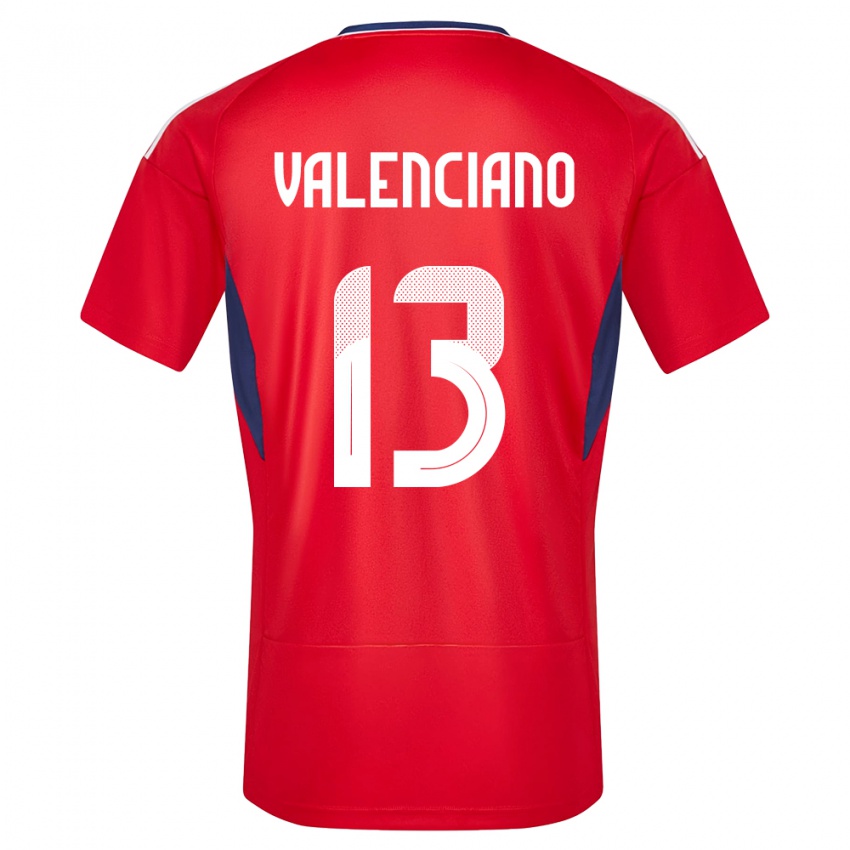 Kvinder Costa Rica Emilie Valenciano #13 Rød Hjemmebane Spillertrøjer 24-26 Trøje T-Shirt