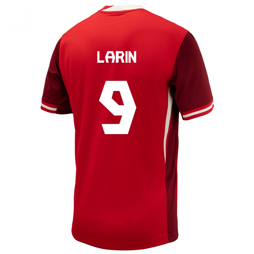 Kvinder Canada Cyle Larin #9 Rød Hjemmebane Spillertrøjer 24-26 Trøje T-Shirt