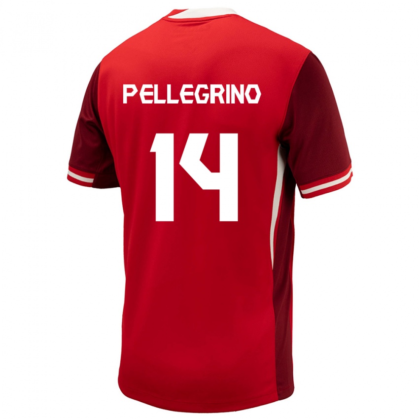 Kvinder Canada Gabriel Pellegrino #14 Rød Hjemmebane Spillertrøjer 24-26 Trøje T-Shirt