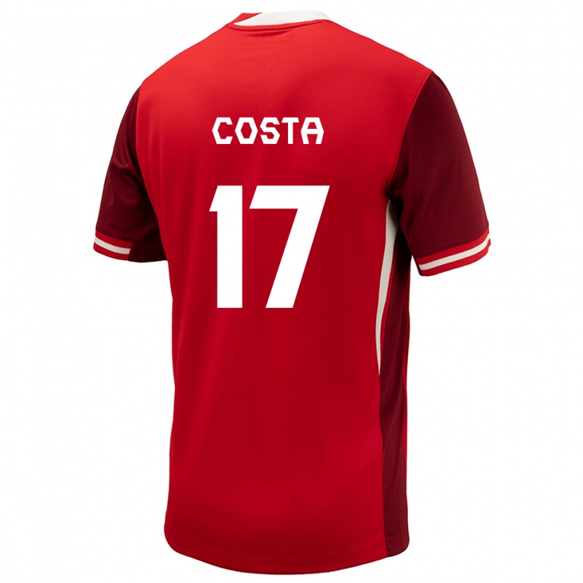 Kvinder Canada Jesse Costa #17 Rød Hjemmebane Spillertrøjer 24-26 Trøje T-Shirt