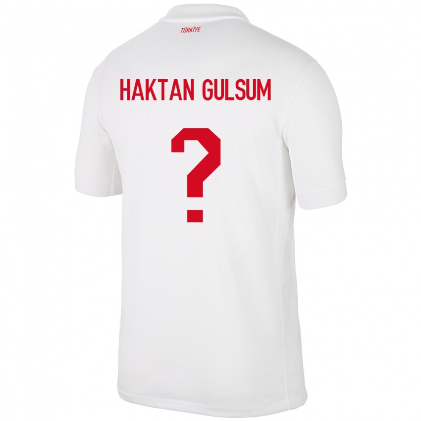 Kvinder Tyrkiet Ayaz Haktan Gülsüm #0 Hvid Hjemmebane Spillertrøjer 24-26 Trøje T-Shirt