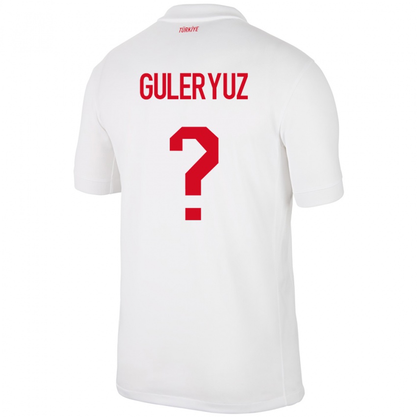 Kvinder Tyrkiet Göknur Güleryüz #0 Hvid Hjemmebane Spillertrøjer 24-26 Trøje T-Shirt