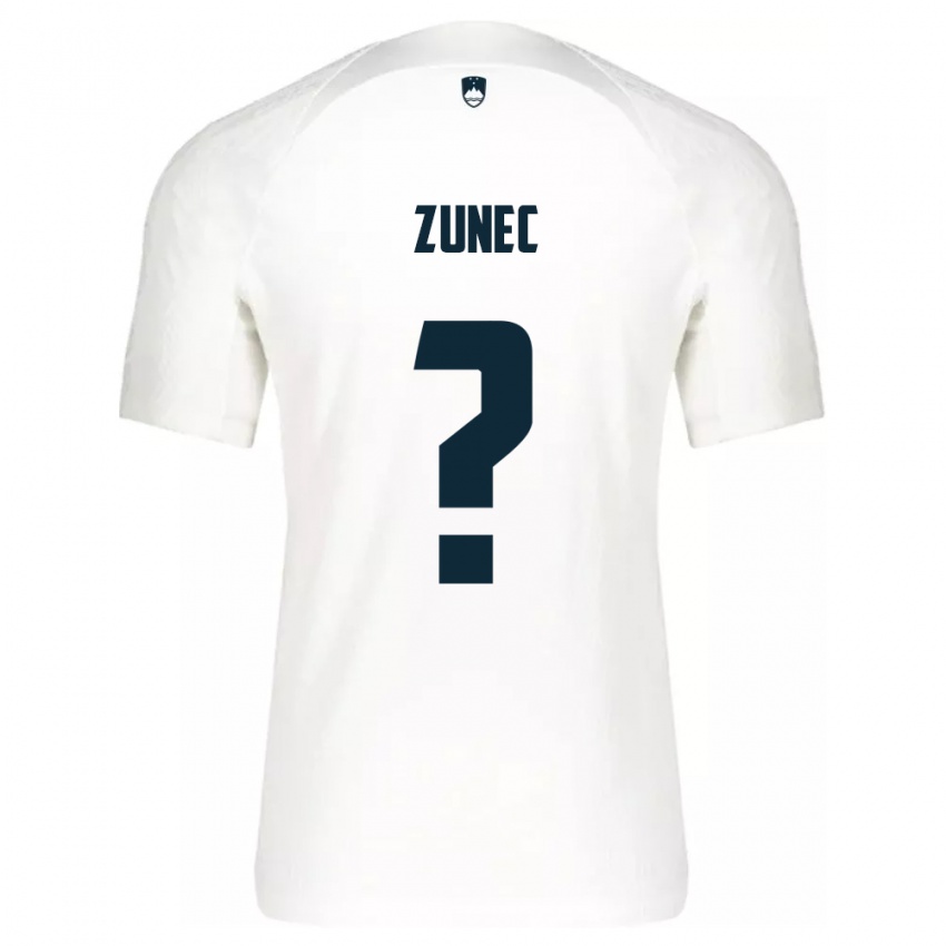 Kvinder Slovenien Bor Zunec #0 Hvid Hjemmebane Spillertrøjer 24-26 Trøje T-Shirt