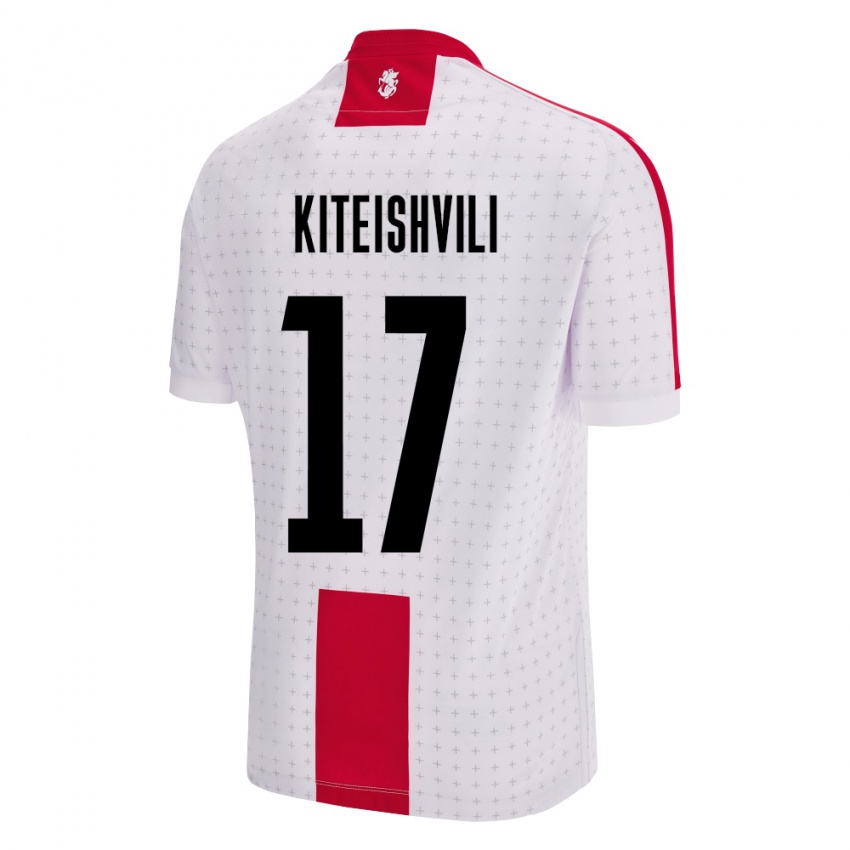 Kvinder Georgia Otar Kiteishvili #17 Hvid Hjemmebane Spillertrøjer 24-26 Trøje T-Shirt