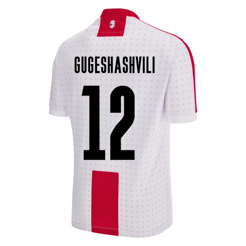 Kvinder Georgia Luka Gugeshashvili #12 Hvid Hjemmebane Spillertrøjer 24-26 Trøje T-Shirt