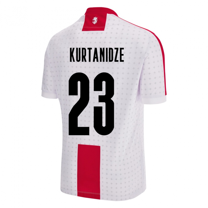 Kvinder Georgia Revaz Kurtanidze #23 Hvid Hjemmebane Spillertrøjer 24-26 Trøje T-Shirt