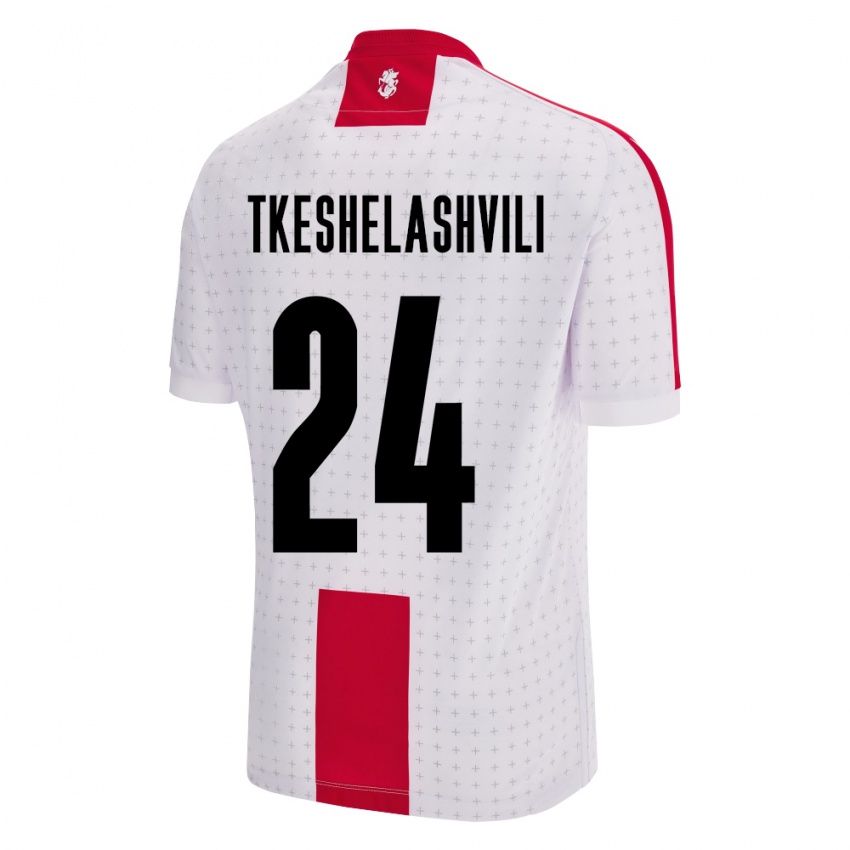 Kvinder Georgia Amiran Tkeshelashvili #24 Hvid Hjemmebane Spillertrøjer 24-26 Trøje T-Shirt