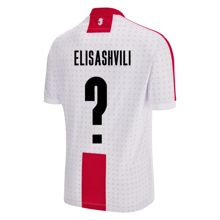 Kvinder Georgia Nikoloz Elisashvili #0 Hvid Hjemmebane Spillertrøjer 24-26 Trøje T-Shirt