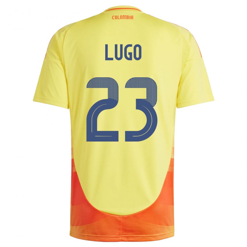 Kvinder Colombia Michelle Lugo #23 Gul Hjemmebane Spillertrøjer 24-26 Trøje T-Shirt