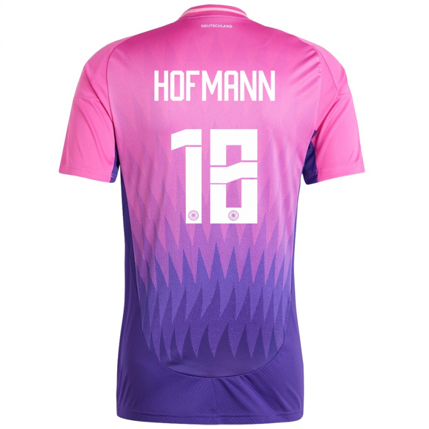 Kvinder Tyskland Jonas Hofmann #18 Pink Lilla Udebane Spillertrøjer 24-26 Trøje T-Shirt