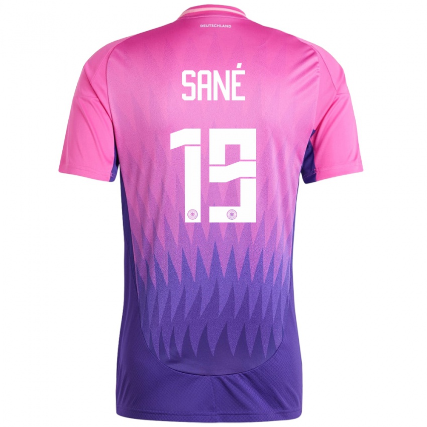 Kvinder Tyskland Leroy Sane #19 Pink Lilla Udebane Spillertrøjer 24-26 Trøje T-Shirt