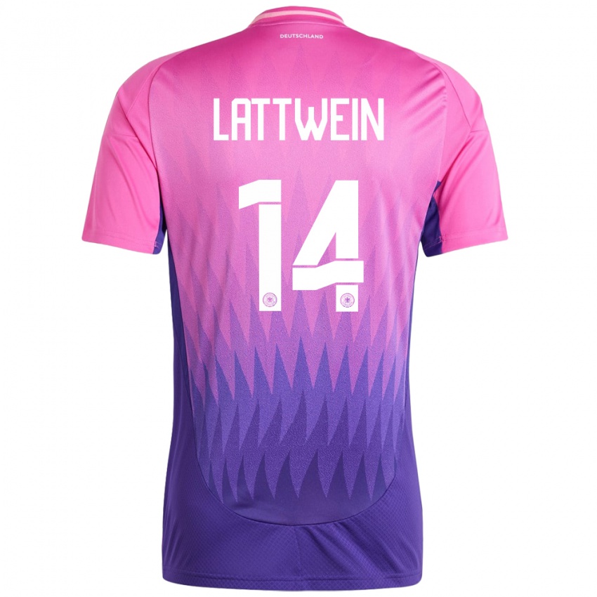 Kvinder Tyskland Lena Lattwein #14 Pink Lilla Udebane Spillertrøjer 24-26 Trøje T-Shirt