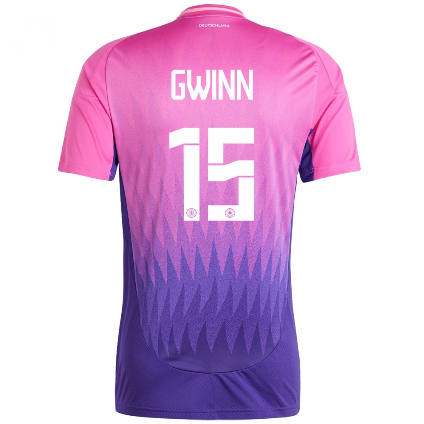 Kvinder Tyskland Giulia Gwinn #15 Pink Lilla Udebane Spillertrøjer 24-26 Trøje T-Shirt