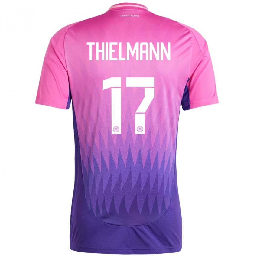 Kvinder Tyskland Jan Thielmann #17 Pink Lilla Udebane Spillertrøjer 24-26 Trøje T-Shirt