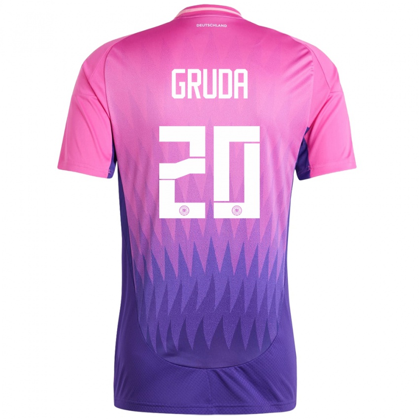 Kvinder Tyskland Brajan Gruda #20 Pink Lilla Udebane Spillertrøjer 24-26 Trøje T-Shirt