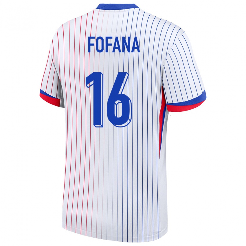 Kvinder Frankrig Yahia Fofana #16 Hvid Udebane Spillertrøjer 24-26 Trøje T-Shirt