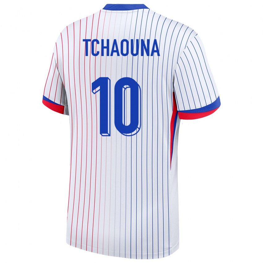 Kvinder Frankrig Loum Tchaouna #10 Hvid Udebane Spillertrøjer 24-26 Trøje T-Shirt