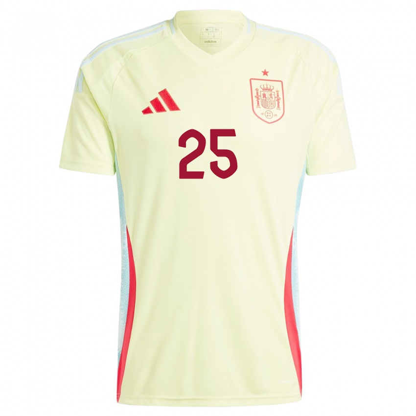 Kvinder Spanien Ainhoa Vicente #25 Gul Udebane Spillertrøjer 24-26 Trøje T-Shirt