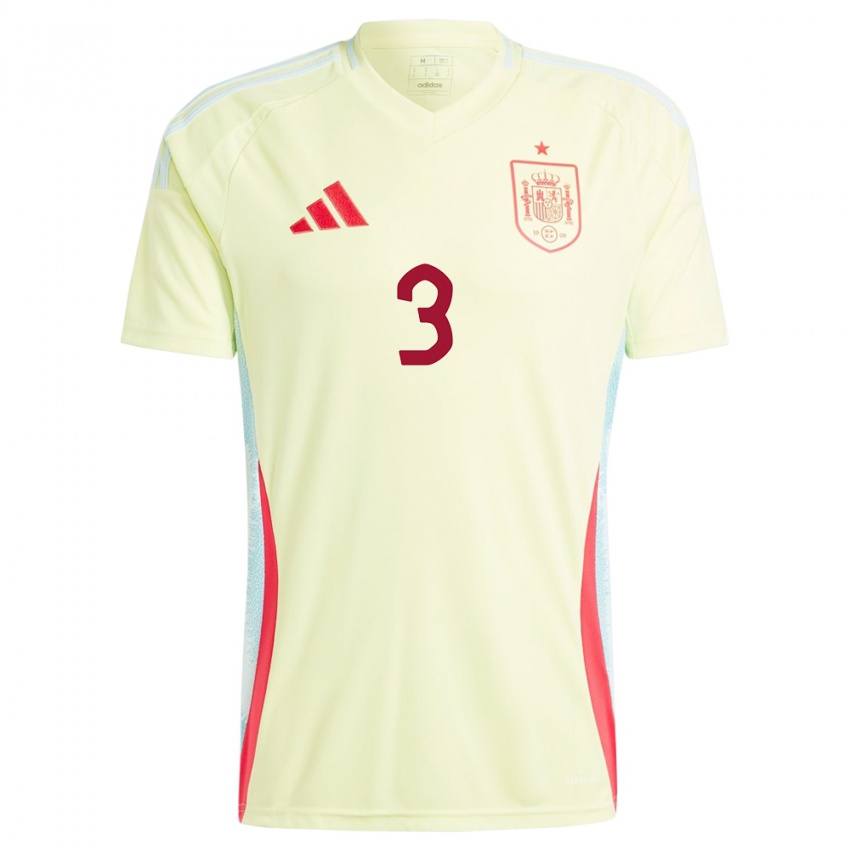 Kvinder Spanien Laia Aleixandri #3 Gul Udebane Spillertrøjer 24-26 Trøje T-Shirt