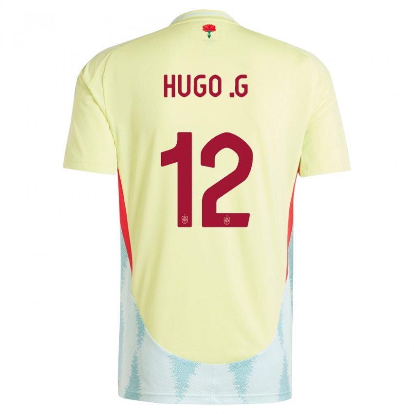 Kvinder Spanien Hugo Guillamon #12 Gul Udebane Spillertrøjer 24-26 Trøje T-Shirt