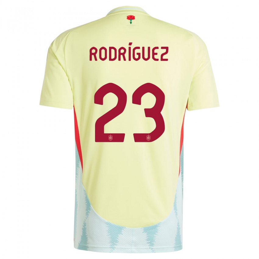 Kvinder Spanien Misa Rodriguez #23 Gul Udebane Spillertrøjer 24-26 Trøje T-Shirt