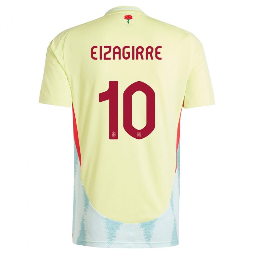 Kvinder Spanien Nerea Eizagirre #10 Gul Udebane Spillertrøjer 24-26 Trøje T-Shirt