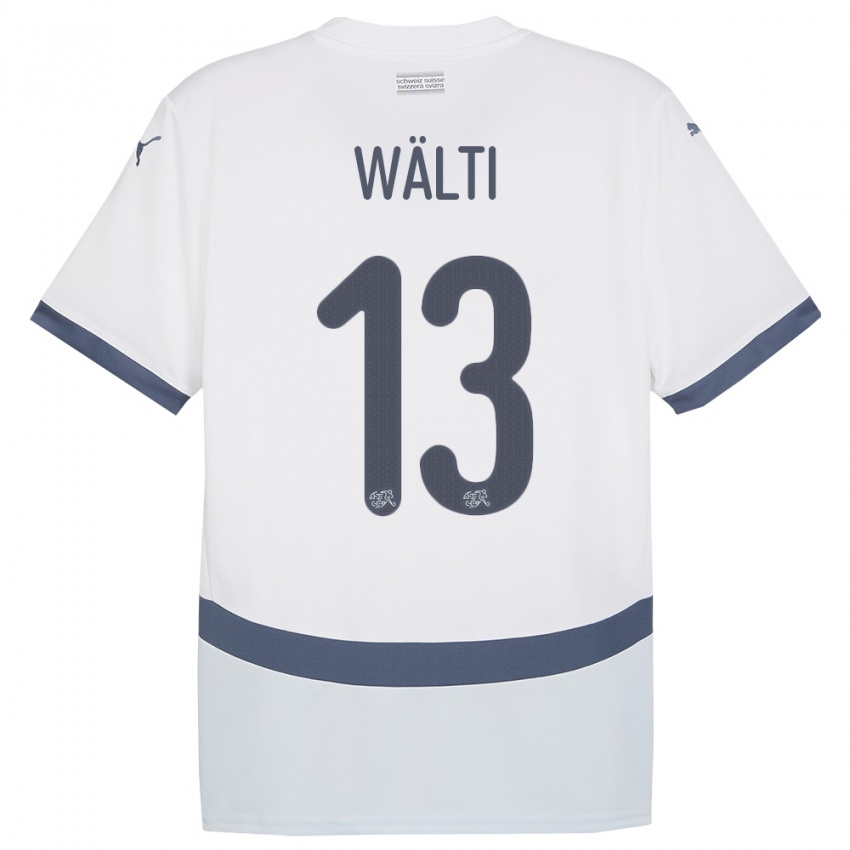 Kvinder Schweiz Lia Walti #13 Hvid Udebane Spillertrøjer 24-26 Trøje T-Shirt
